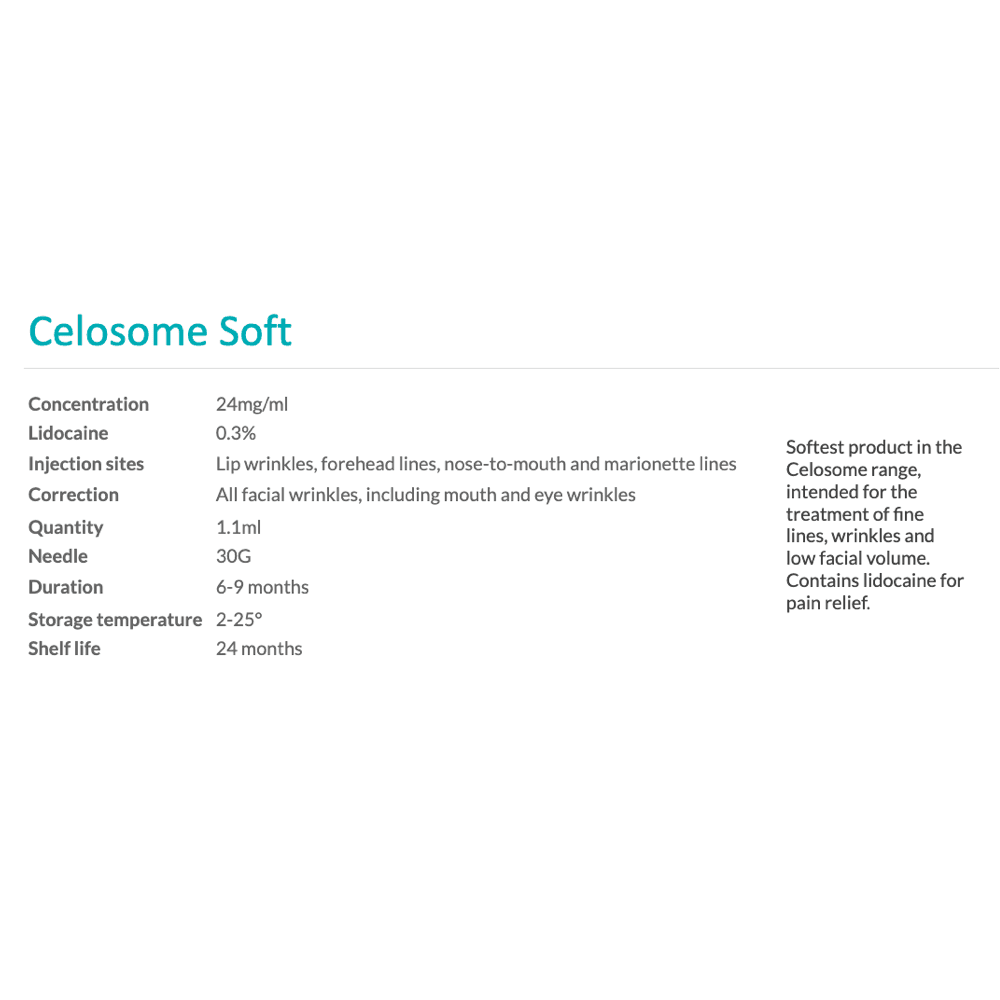 celosome soft with lidocaine