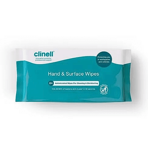 Clinell Antimicrobial Hand and Surface Wipes 84 - CAHW84