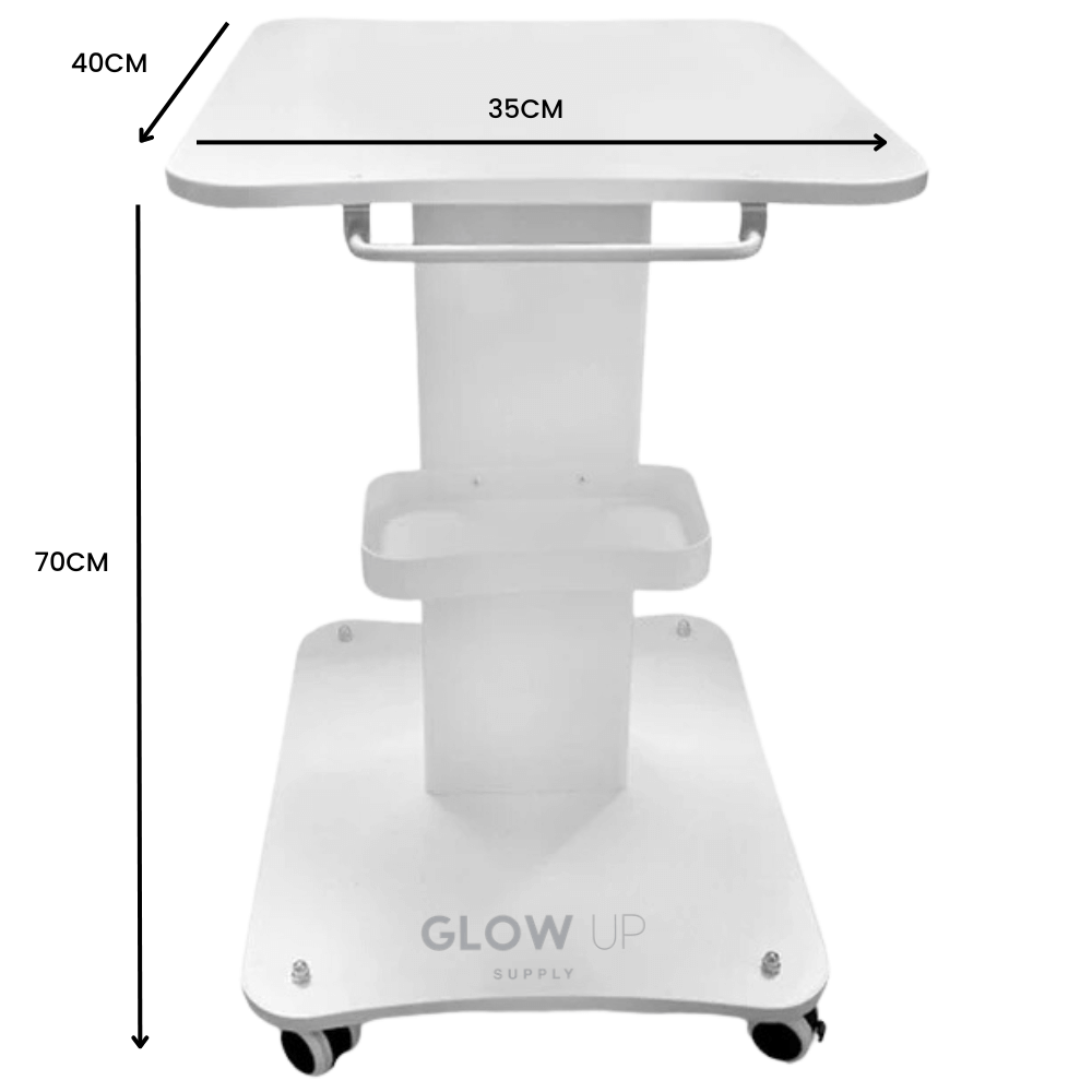 salon trolley white